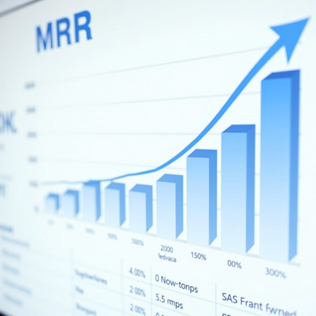 Dashboard de MRR ingreso recurrente mensual para negocio digital SaaS