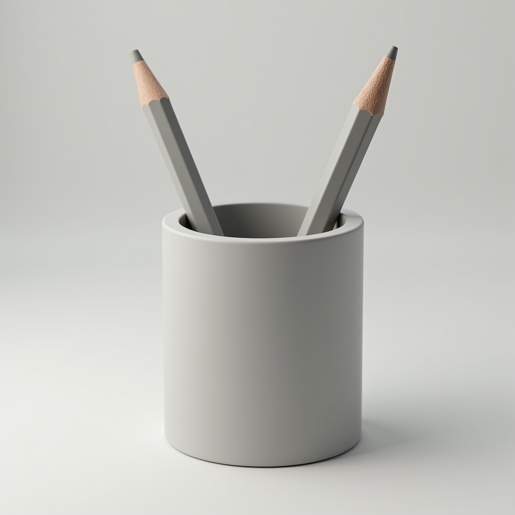 Print #3 — The pencil cup: learning to think hollow